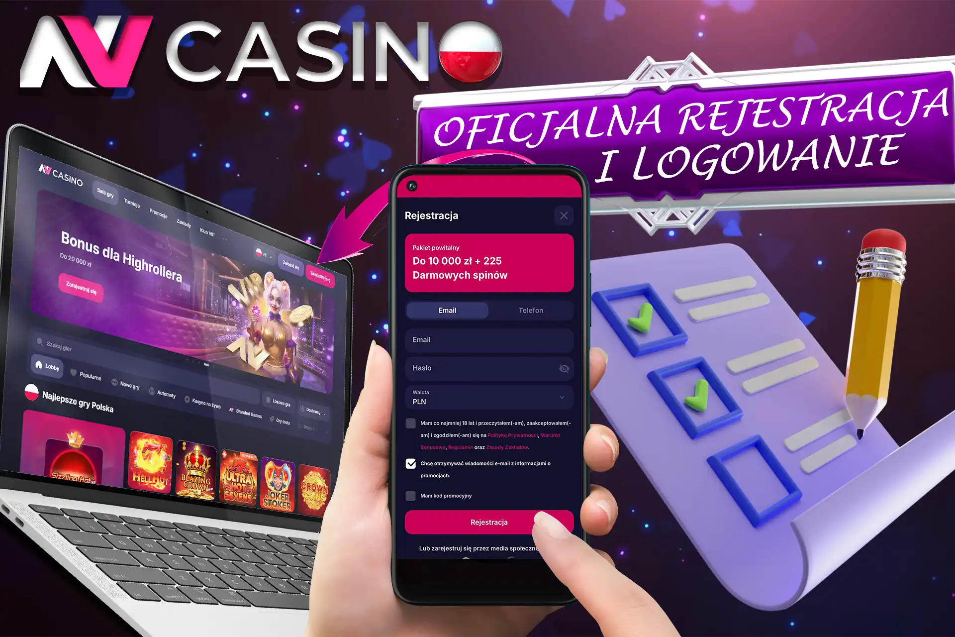 Łatwy i szybki proces rejestracji w NV Casino